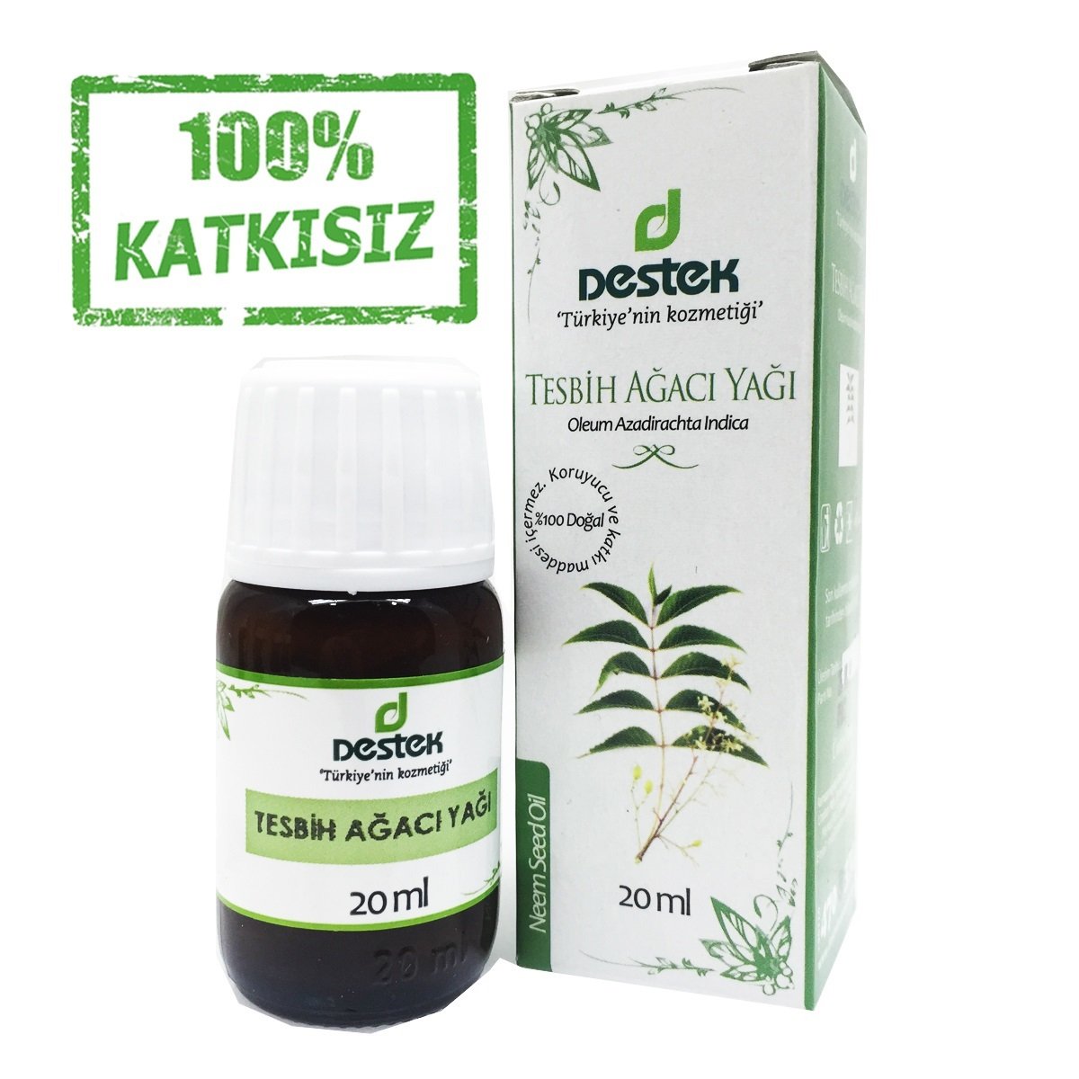 Destek Saf Tesbih Ağacı Yağı (Neem Yağı) 20ml