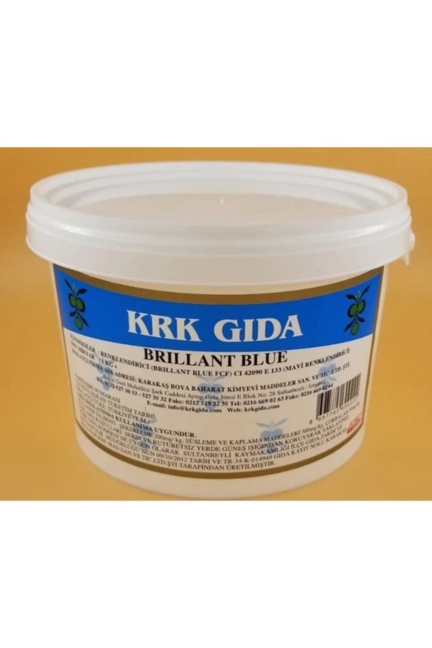 Krk Gıda (Brilliant Blue E 133) Açık Mavi Gıda Boyası 1 Kg