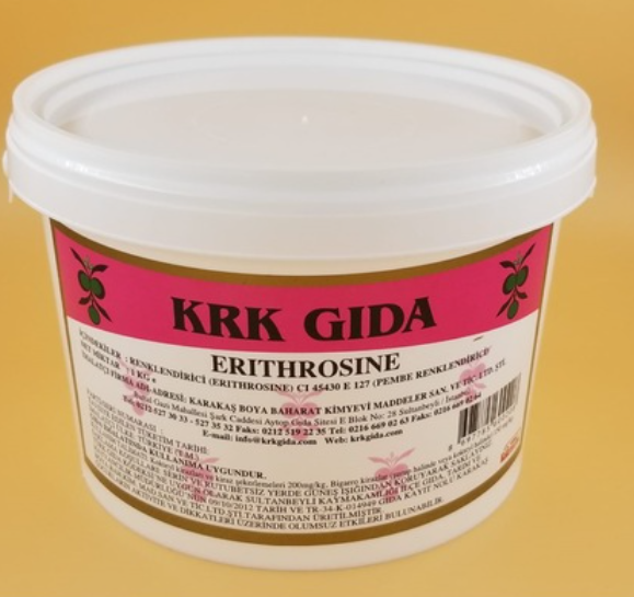 Krk Gıda (Erithrosine E 122) Pamuk Şekeri Pembe Gıda Boyası 1 Kg