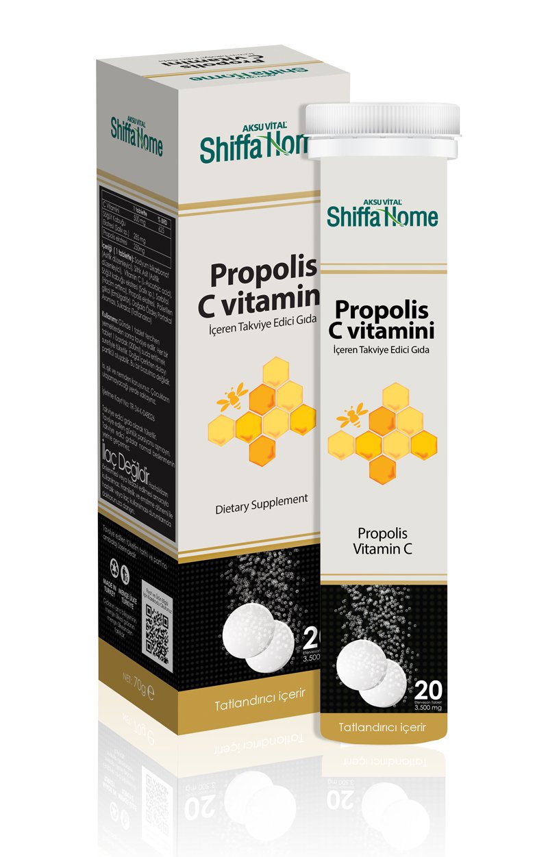 Shiffa Home Propolis & C Vitamini Efervesan Tablet
