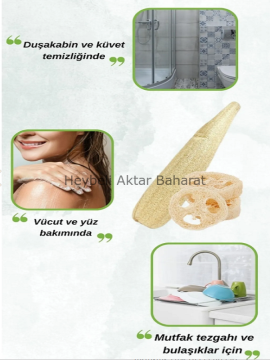 Doğal Ham Kabak Lifi (40- 59 Cm) Mutfak Banyo Doğal Kese Kabak Kesesi