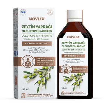 Novlex Zeytin Yaprağı (Oleuropein - Olive Leaf) ve Piperin Ekstraktı (Ekstresi) 250ml