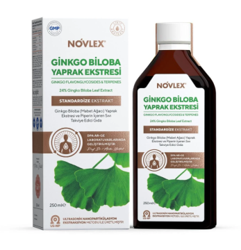 Novlex® Ginkgo Biloba (Mabet Ağacı) ve Piperin Ekstraktı (Ekstresi) 250ml