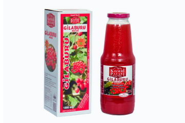 Kayseri Pazarı Gilaburu Suyu Nektarı Cam Şişe Şeker İlavesiz 1000ml