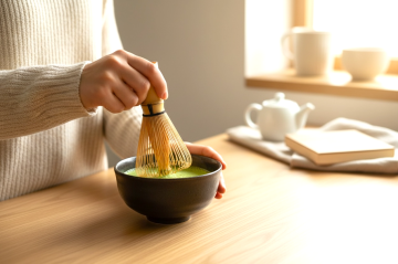 Bambu Matcha Çayı Fırçası - Bamboo Whisk Karıştırıcı ve Köpürtücü Orjinal Matcha Çırpıcı