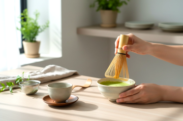 Bambu Matcha Çayı Fırçası - Bamboo Whisk Karıştırıcı ve Köpürtücü Orjinal Matcha Çırpıcı